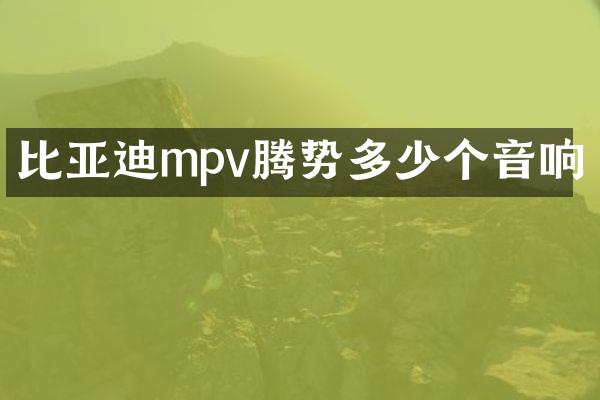 比亚迪mpv腾势多少个音响