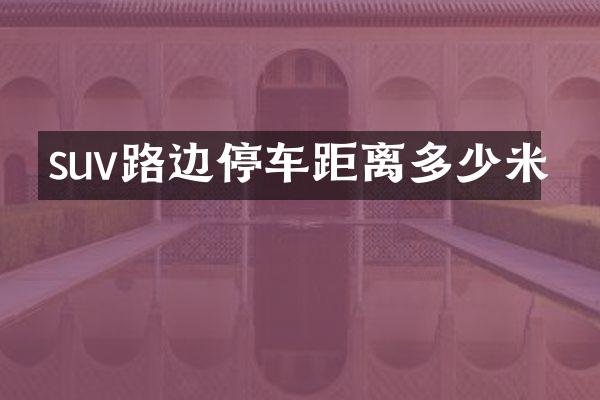 suv路边停车距离多少米
