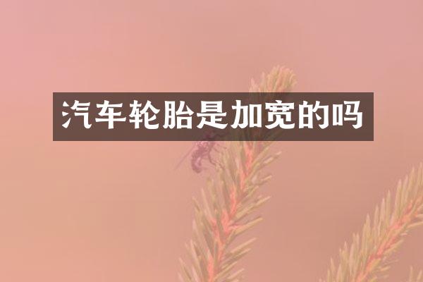 汽车轮胎是加宽的吗