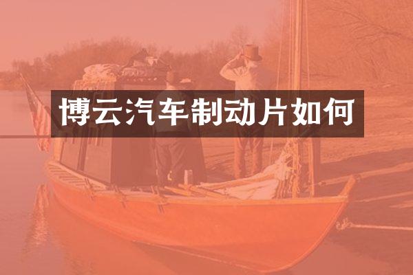 博云汽车制动片如何
