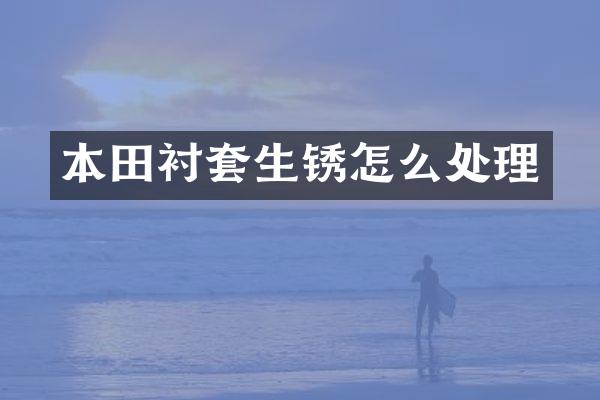 本田衬套生锈怎么处理