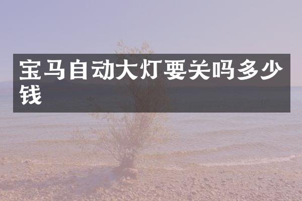 宝马自动大灯要关吗多少钱