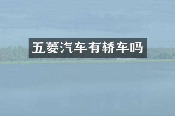 五菱汽车有轿车吗