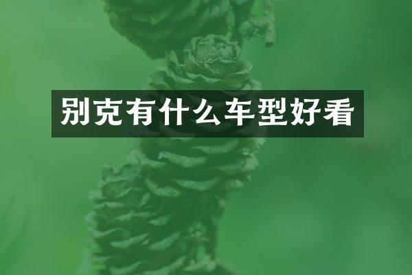 别克有什么车型好看