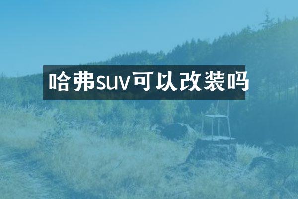 哈弗suv可以改装吗