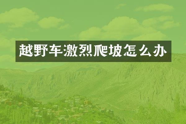 越野车激烈爬坡怎么办