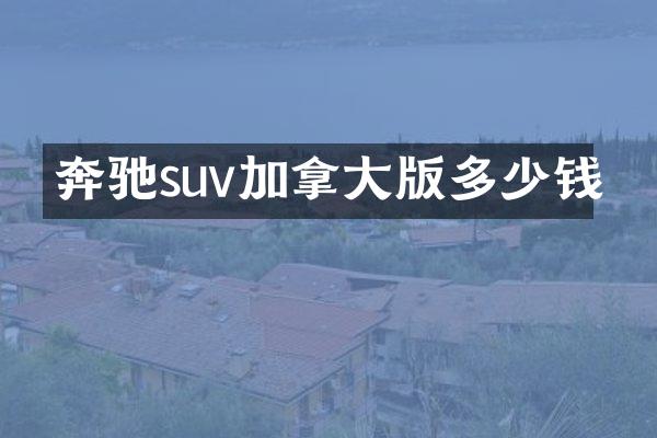 奔驰suv加拿大版多少钱