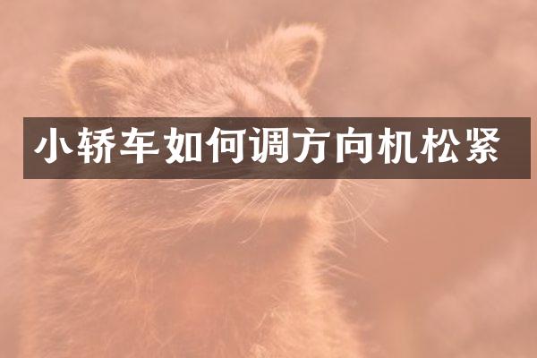 小轿车如何调方向机松紧