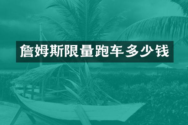 詹姆斯限量跑车多少钱