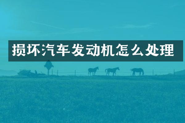 损坏汽车发动机怎么处理