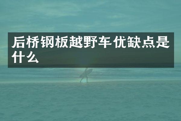 后桥钢板越野车优缺点是什么