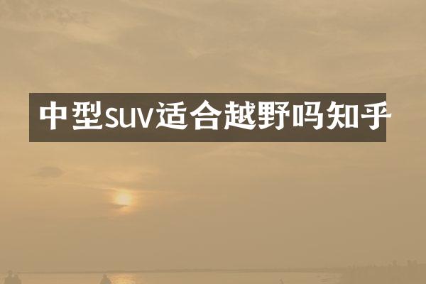 中型suv适合越野吗知乎