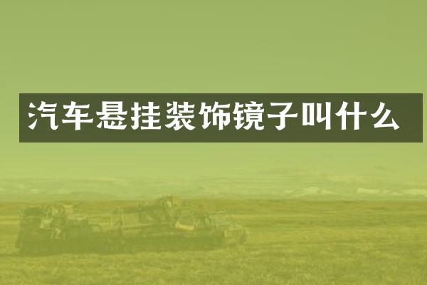 汽车悬挂装饰镜子叫什么