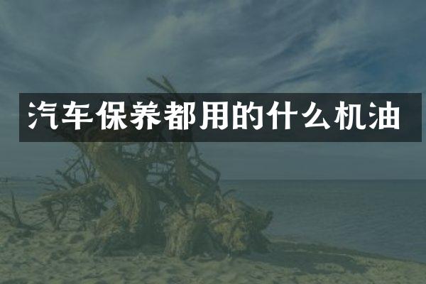 汽车保养都用的什么机油