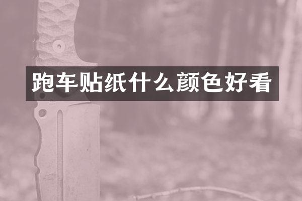 跑车贴纸什么颜色好看