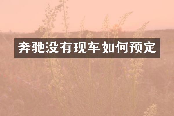 奔驰没有现车如何预定