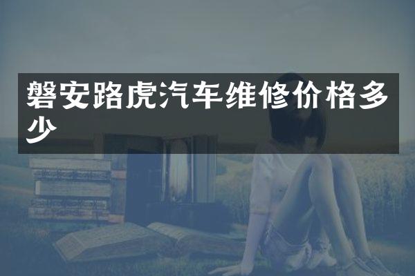 磐安路虎汽车维修价格多少