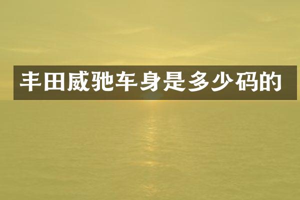 丰田威驰车身是多少码的
