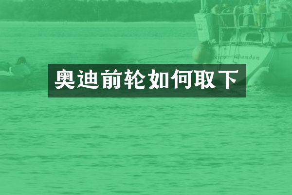 奥迪前轮如何取下