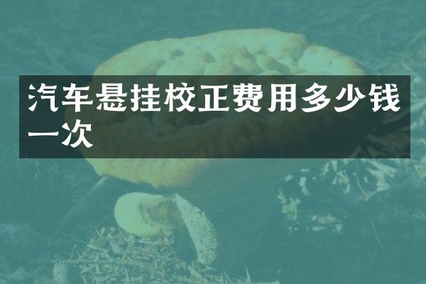 汽车悬挂校正费用多少钱一次
