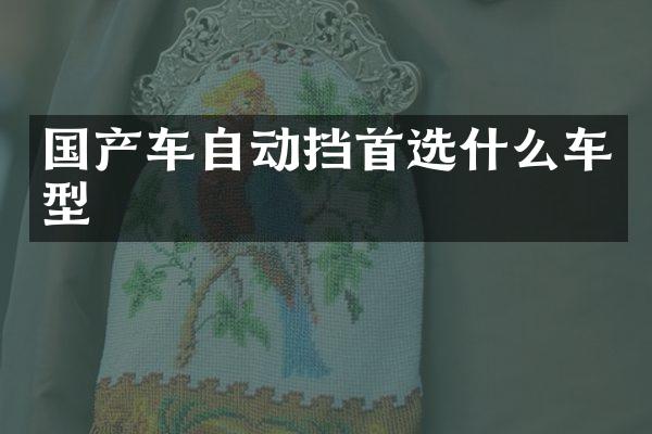 国产车自动挡首选什么车型