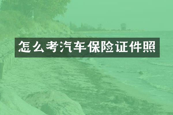 怎么考汽车保险证件照