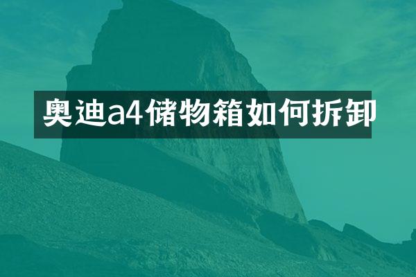 奥迪a4储物箱如何拆卸
