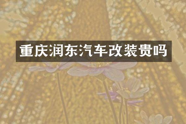 重庆润东汽车改装贵吗