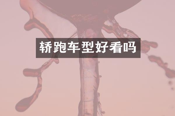 轿跑车型好看吗