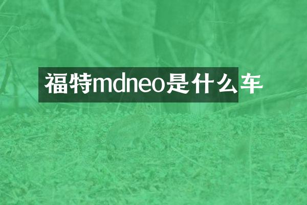 福特mdneo是什么车