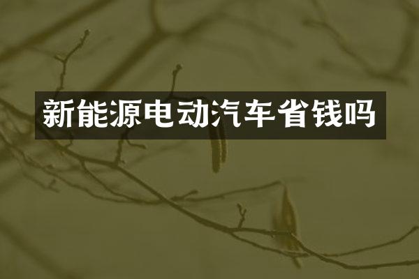新能源电动汽车省钱吗