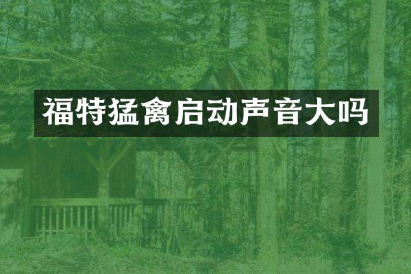 福特猛禽启动声音大吗