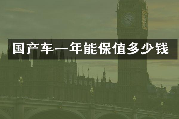 国产车一年能保值多少钱