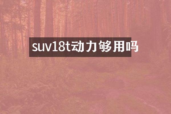suv18t动力够用吗