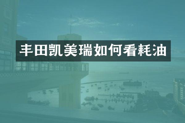 丰田凯美瑞如何看耗油