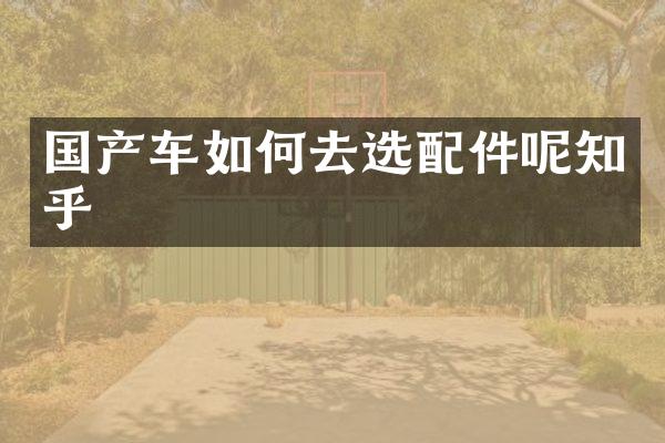 国产车如何去选配件呢知乎