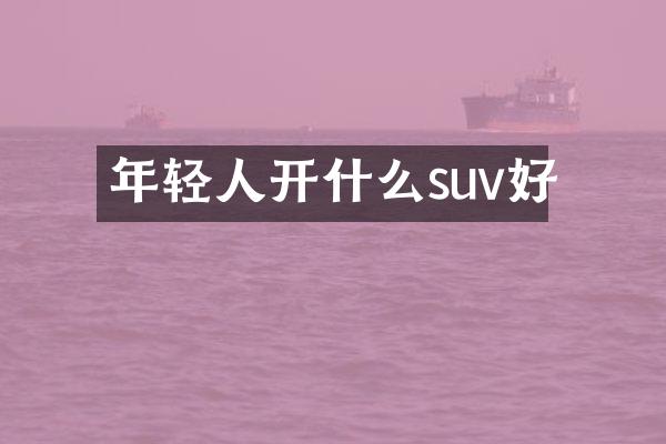 年轻人开什么suv好
