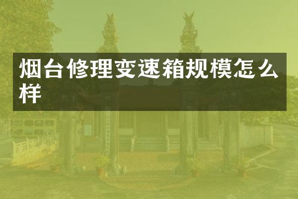 烟台修理变速箱规模怎么样