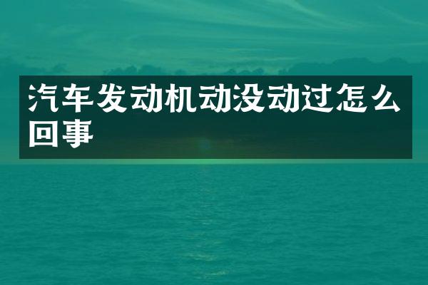 汽车发动机动没动过怎么回事