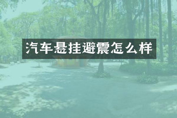 汽车悬挂避震怎么样