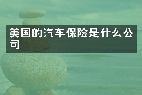 美国的汽车保险是什么公司