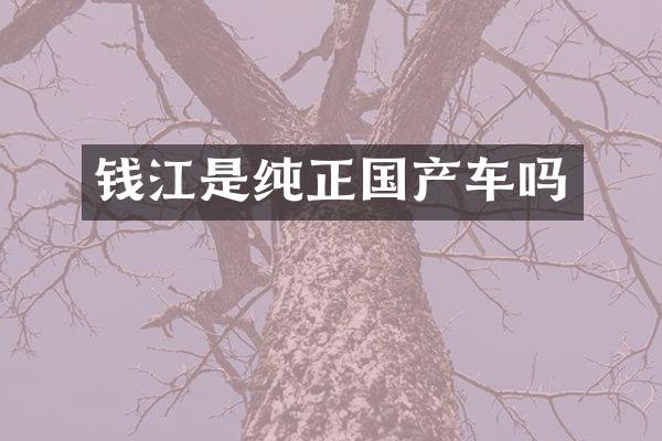 钱江是纯正国产车吗