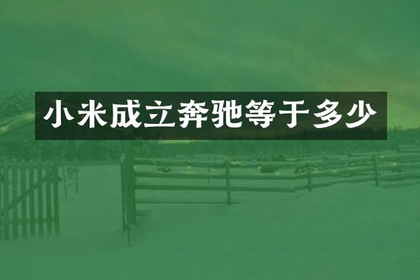 小米成立奔驰等于多少
