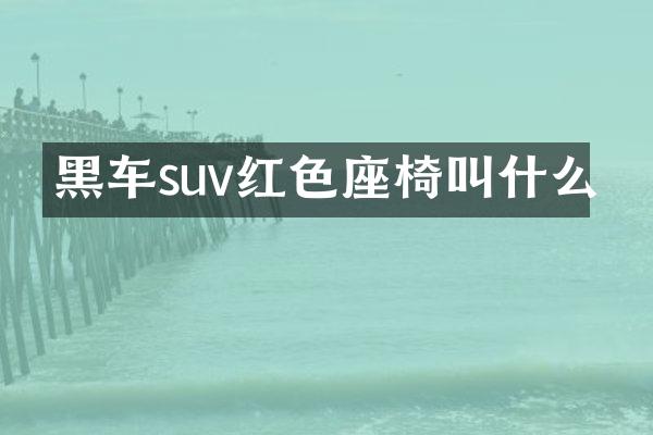 suv红色座椅叫什么