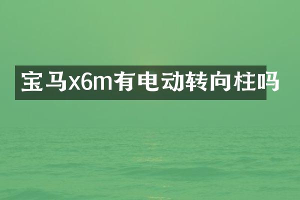 宝马x6m有电动转向柱吗