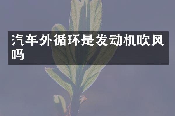 汽车外循环是发动机吹风吗