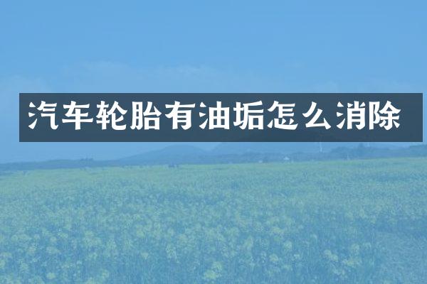 汽车轮胎有油垢怎么消除
