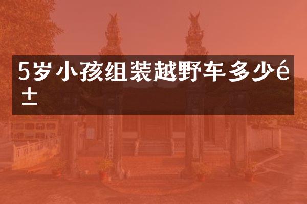 5岁小孩组装越野车多少钱
