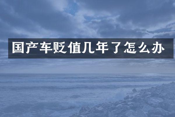 国产车贬值几年了怎么办