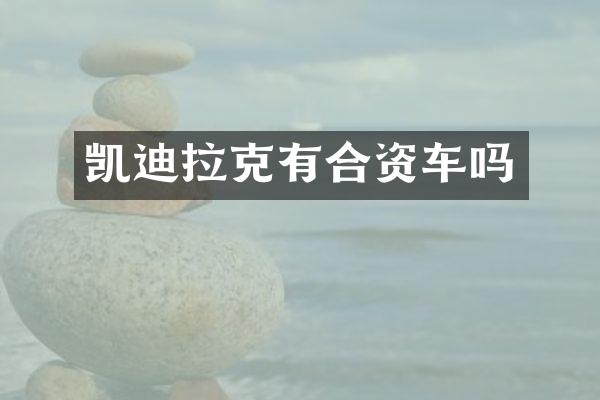 凯迪拉克有合资车吗